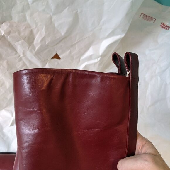 NINA Ricci Bordeaux leather boots 5(35) BNWOB - Picture 8 of 8